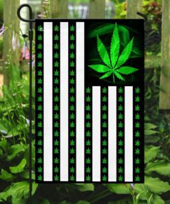 marijuana leaf american flag 7094