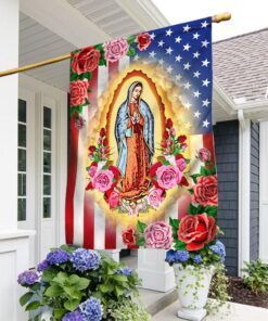 Mary, Mother of Jesus. Our Lady of Guadalupe American Flag TPT102F