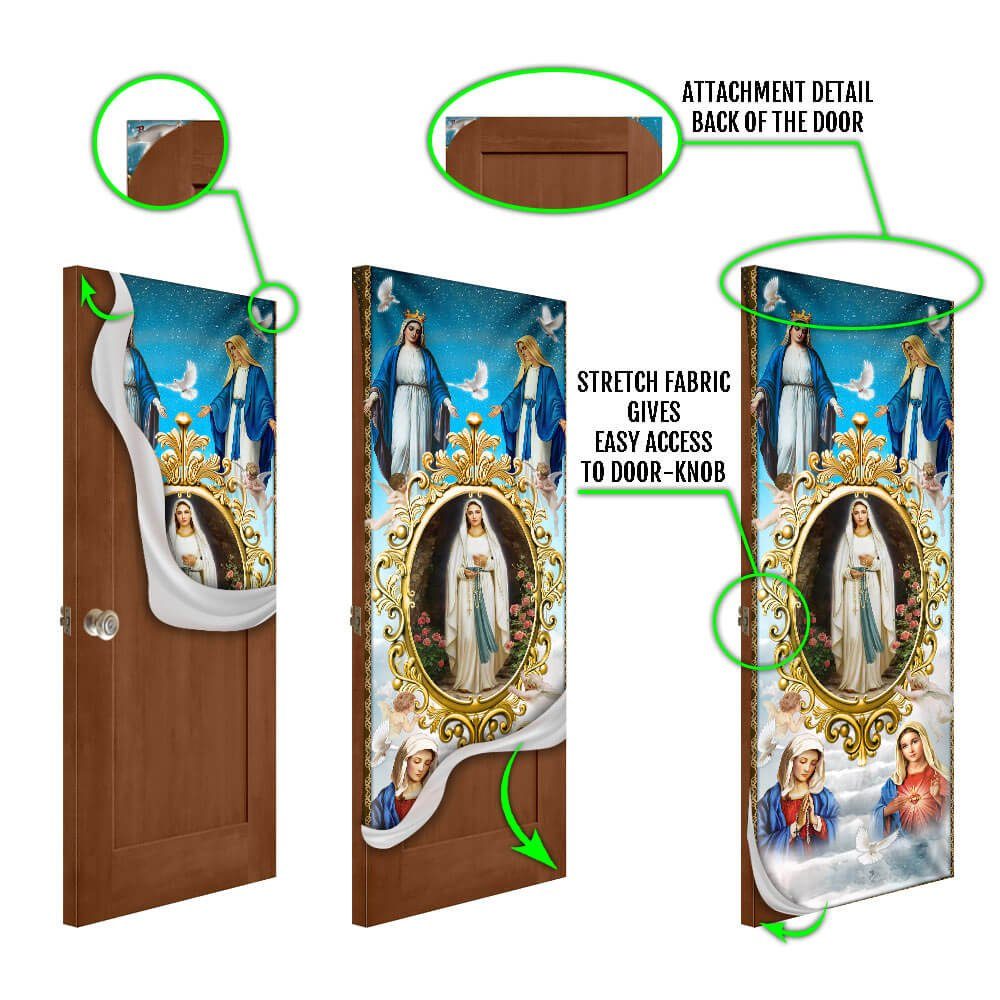 Mary, Mother Of Jesus. The Blessed Virgin Mary Door Cover THB3812D - Image 5