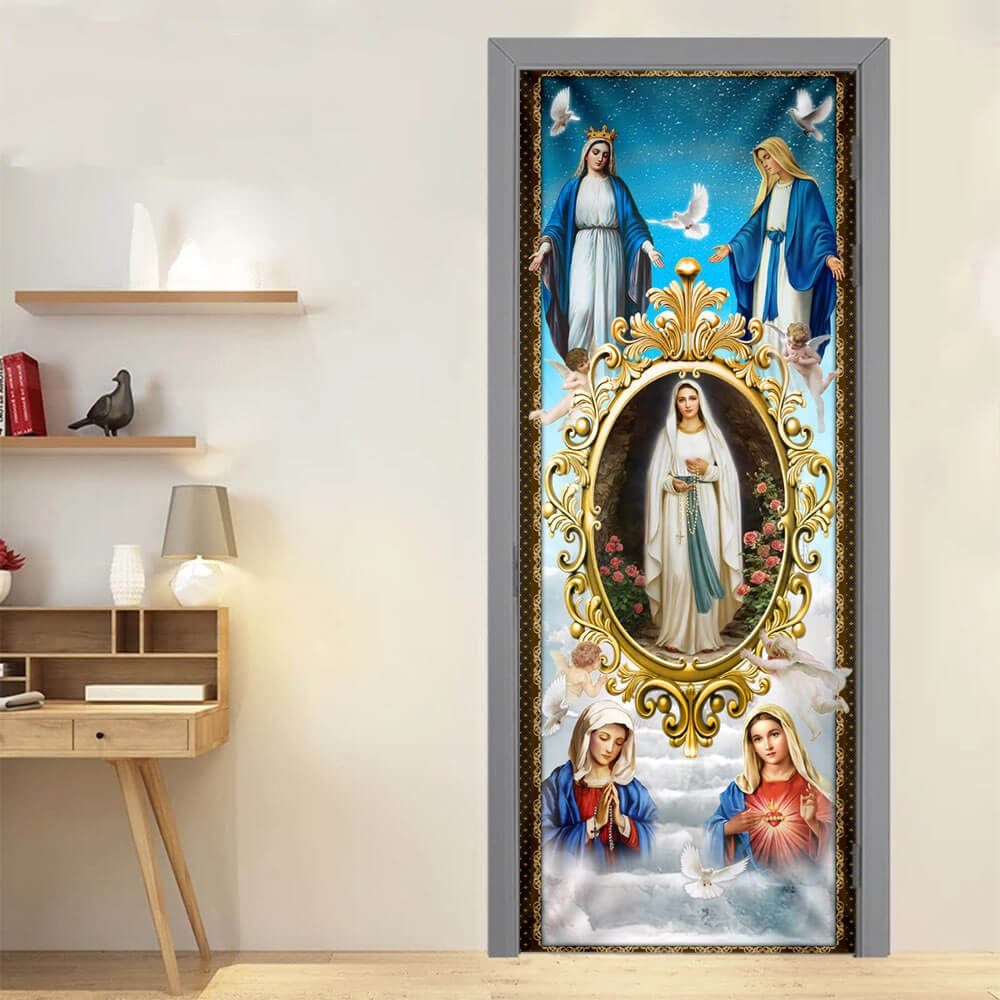 Mary, Mother Of Jesus. The Blessed Virgin Mary Door Cover THB3812D - Image 4