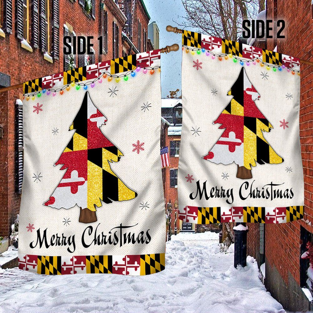 Maryland Christmas Flag Christmas Tree Maryland Christmas Decor TQN775F - Image 2