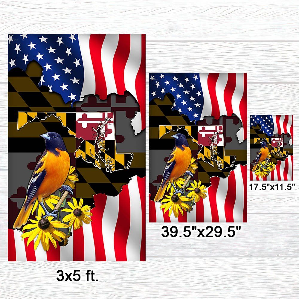 Maryland Flag Baltimore Oriole And Black-eyed Susan, Maryland US Flag TPT766F - Image 7