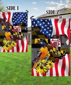 maryland flag baltimore oriole and black eyed susan, maryland us flag tpt766f 6977