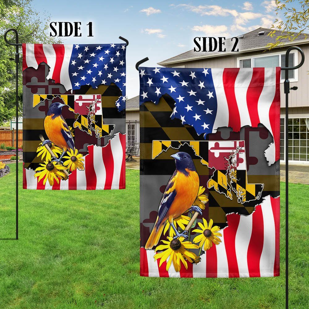 Maryland Flag Baltimore Oriole And Black-eyed Susan, Maryland US Flag TPT766F - Image 5