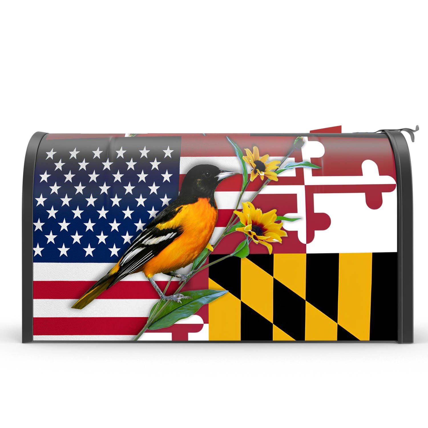Maryland Garden Flag & Mailbox Cover Baltimore Oriole With Black-eyed Susan BNN326MF - Image 2