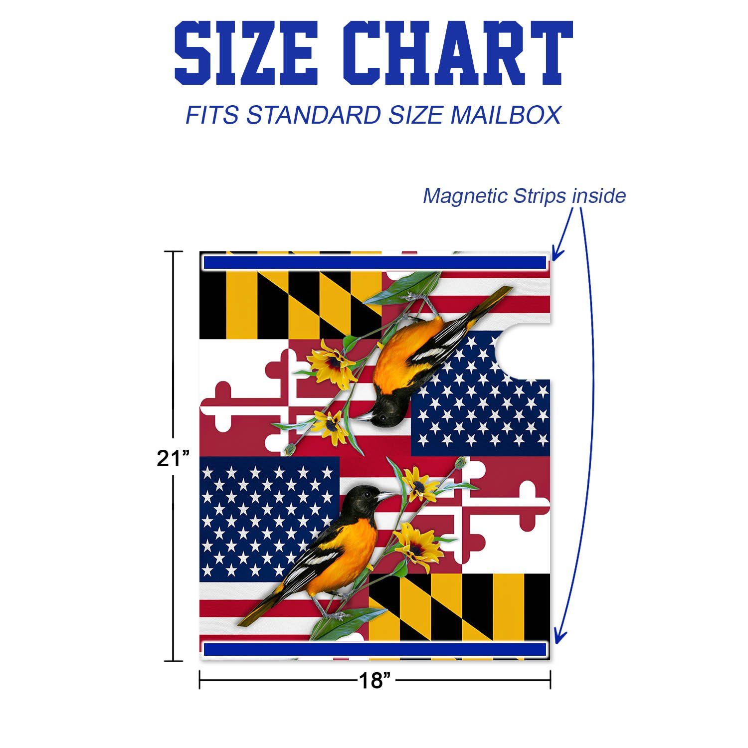 Maryland Garden Flag & Mailbox Cover Baltimore Oriole With Black-eyed Susan BNN326MF - Image 6