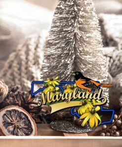 maryland map christmas ornament black eyed susan bird oriole ornament tqn533ov4 1353