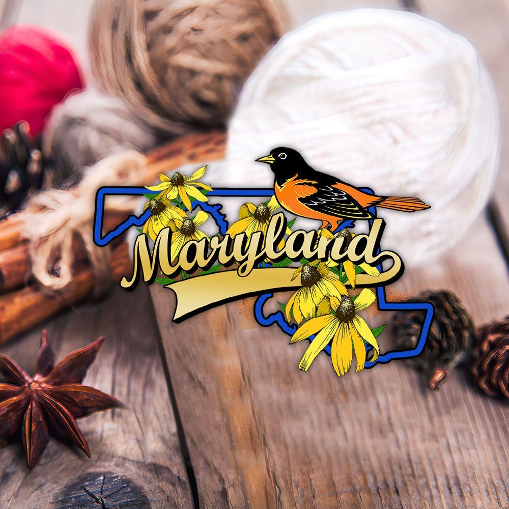 Maryland Map Christmas Ornament Black-eyed Susan Bird Oriole Ornament TQN533Ov4 - Image 5