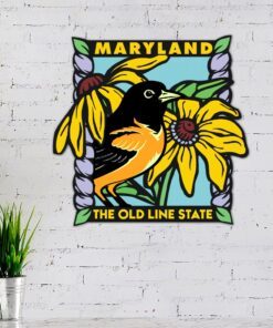 maryland metal sign baltimore oriole and black eyed susan bnn443ms 1752