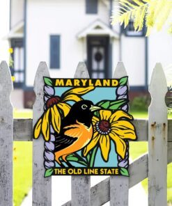 maryland metal sign baltimore oriole and black eyed susan bnn443ms 2439