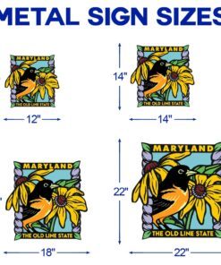maryland metal sign baltimore oriole and black eyed susan bnn443ms 5729