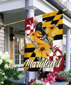 Maryland State Baltimore Oriole and Black-Eyed Susan Flag MLN440F