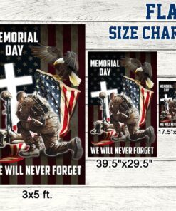 memorial day. remember and honor veteran american eagle two sided flag tpt776fv1 4041