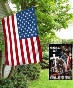 memorial day. remember and honor veteran american eagle two sided flag tpt776fv1 7451