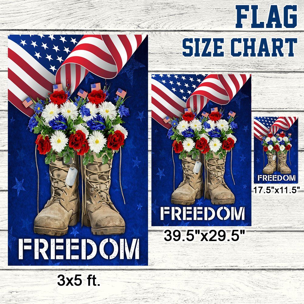Memorial Day Flag Independence Day Patriotic American Veteran Combat Boots Flag MLN141F - Image 7