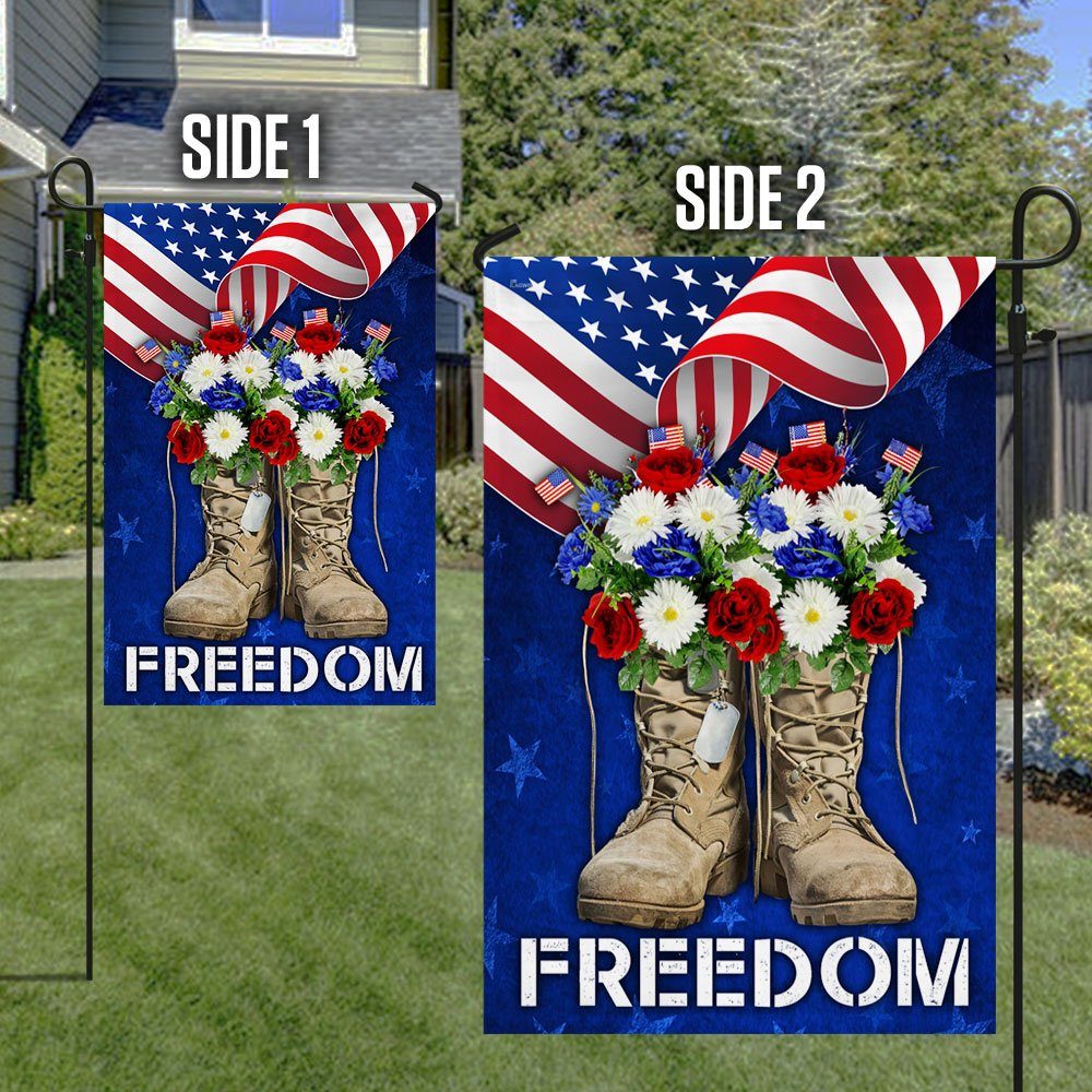 Memorial Day Flag Independence Day Patriotic American Veteran Combat Boots Flag MLN141F - Image 6