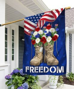 Memorial Day Flag Independence Day Patriotic American Veteran Combat Boots Flag MLN141F