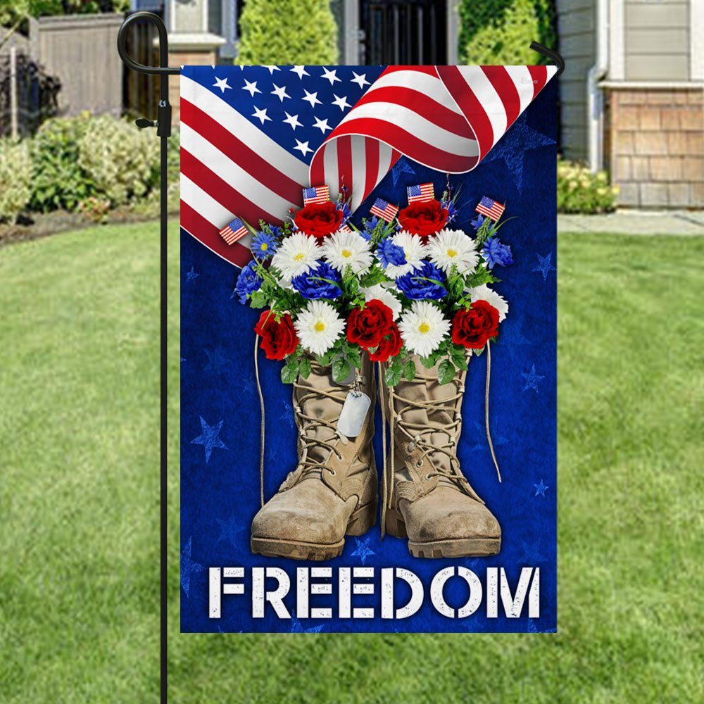 Memorial Day Flag Independence Day Patriotic American Veteran Combat Boots Flag MLN141F - Image 5