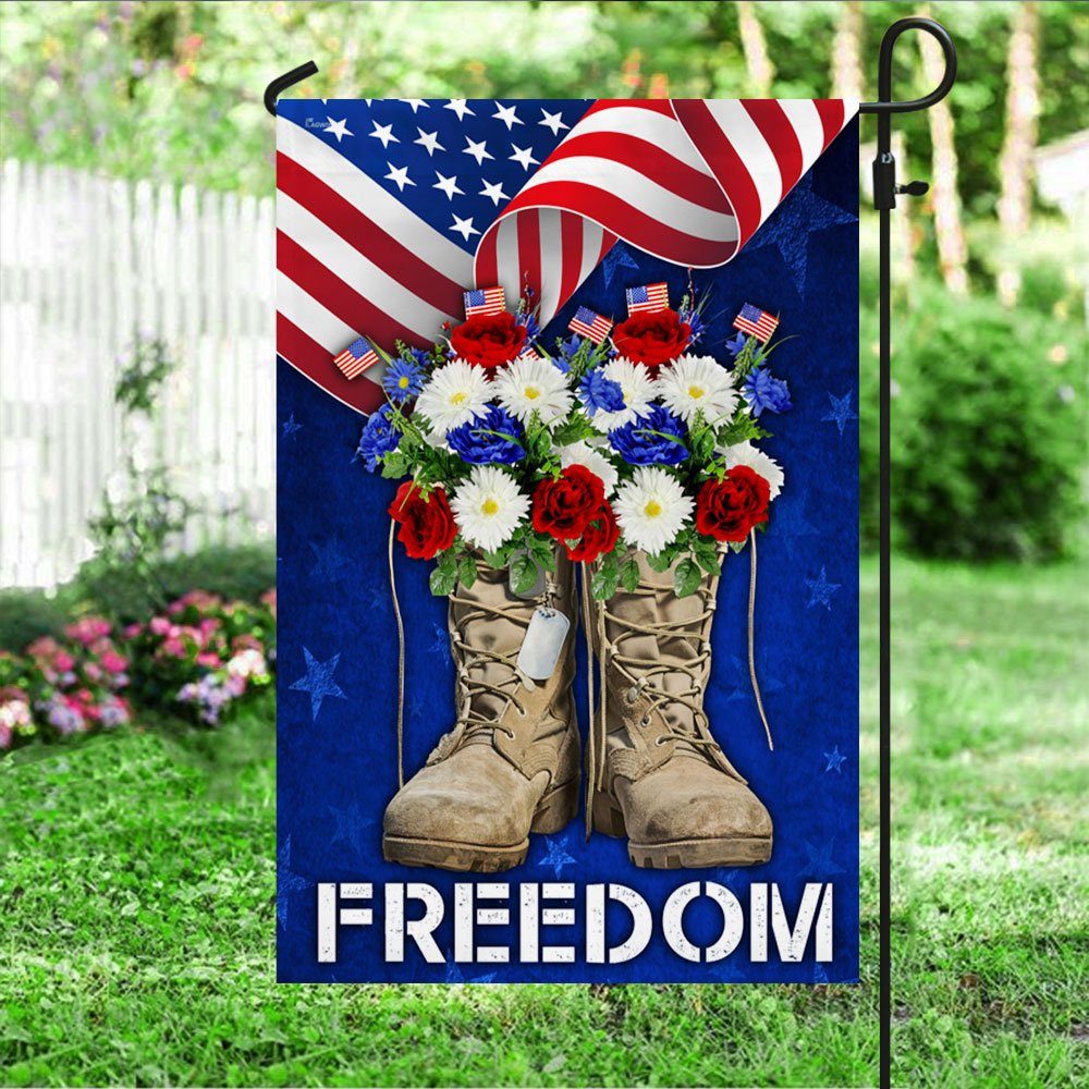 Memorial Day Flag Independence Day Patriotic American Veteran Combat Boots Flag MLN141F - Image 4