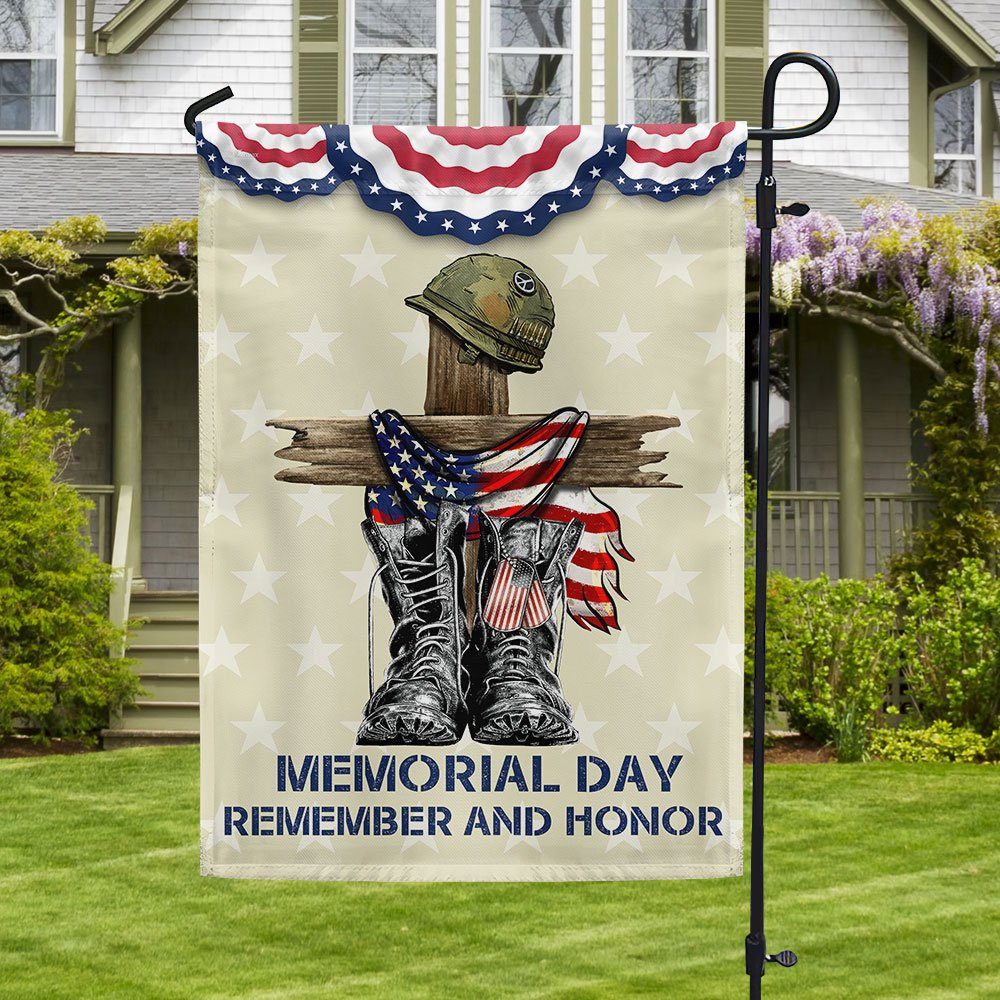 Memorial Day Flag Remember And Honor Black Boots TQN1009Fv3 - Image 3