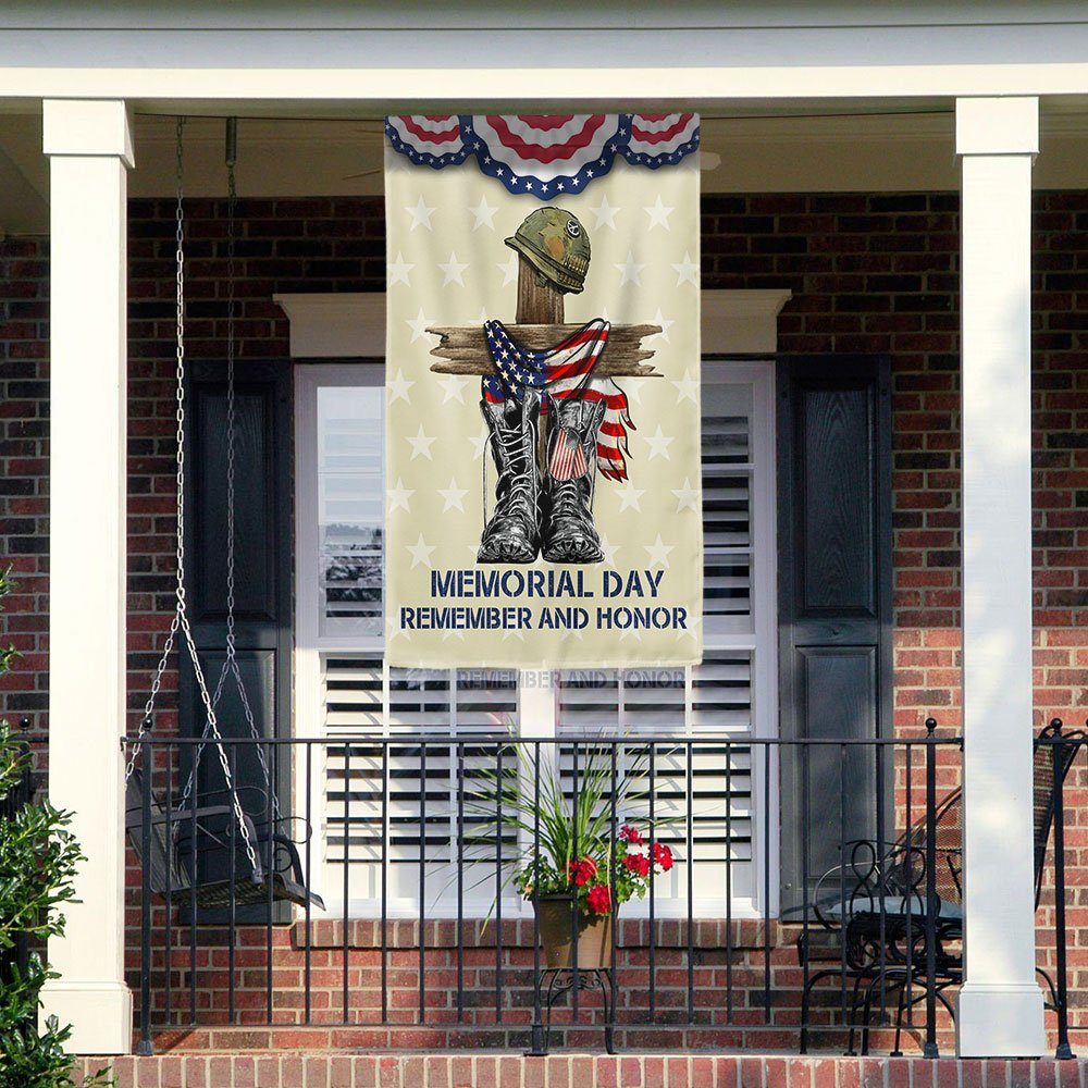 Memorial Day Flag Remember And Honor Black Boots TQN1009Fv3 - Image 6