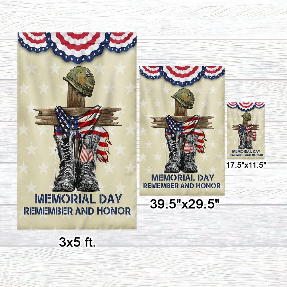 Memorial Day Flag Remember And Honor Black Boots TQN1009Fv3 - Image 7