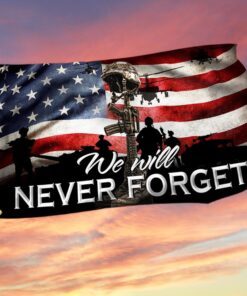 Memorial Day Flag We Will Never Forget American Veteran Flag QTR123GF