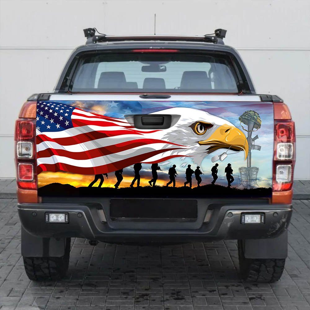 Memorial Day Remember & Honor Veteran Truck Tailgate Decal Sticker Wrap TPT782TD - Image 8
