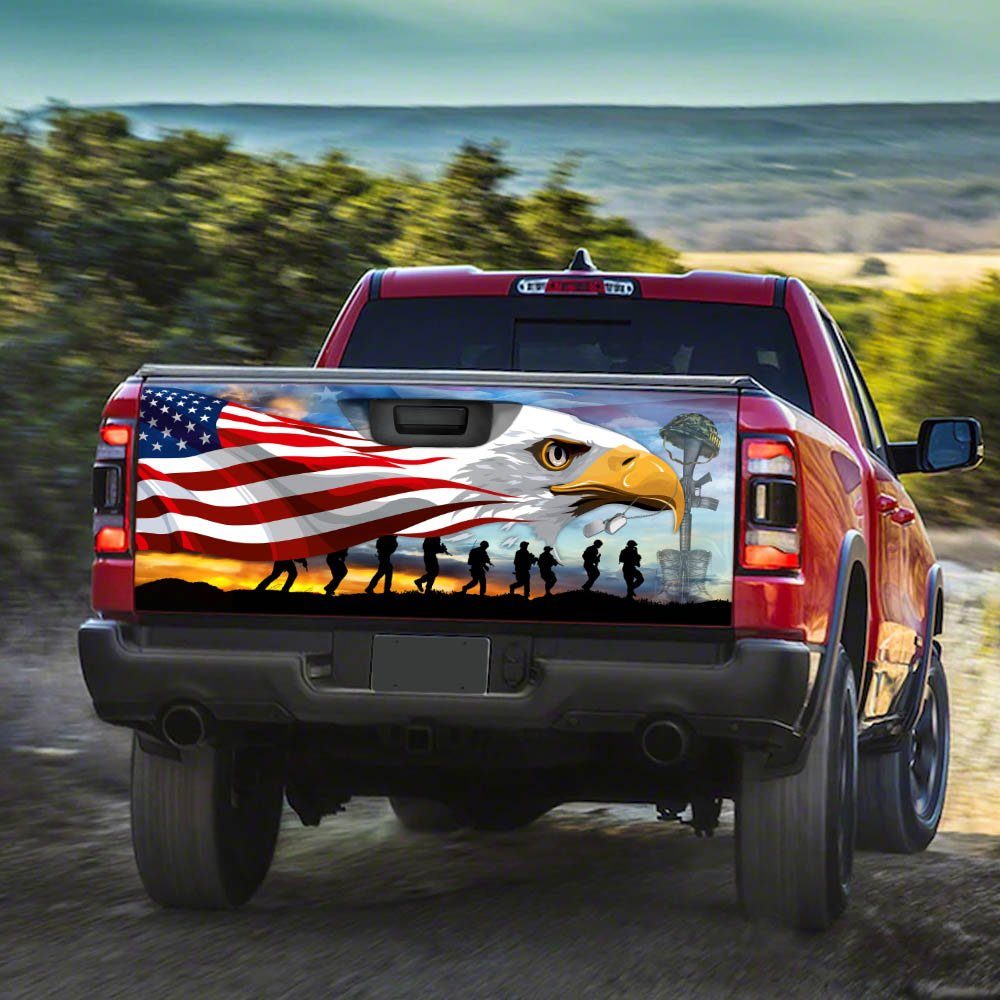 Memorial Day Remember & Honor Veteran Truck Tailgate Decal Sticker Wrap TPT782TD - Image 3