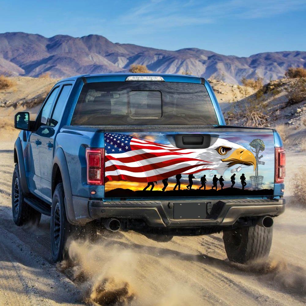 Memorial Day Remember & Honor Veteran Truck Tailgate Decal Sticker Wrap TPT782TD - Image 2