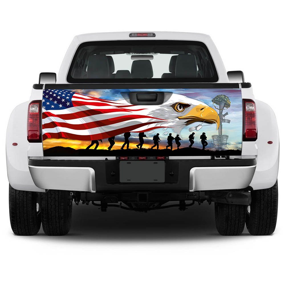 Memorial Day Remember & Honor Veteran Truck Tailgate Decal Sticker Wrap TPT782TD - Image 5