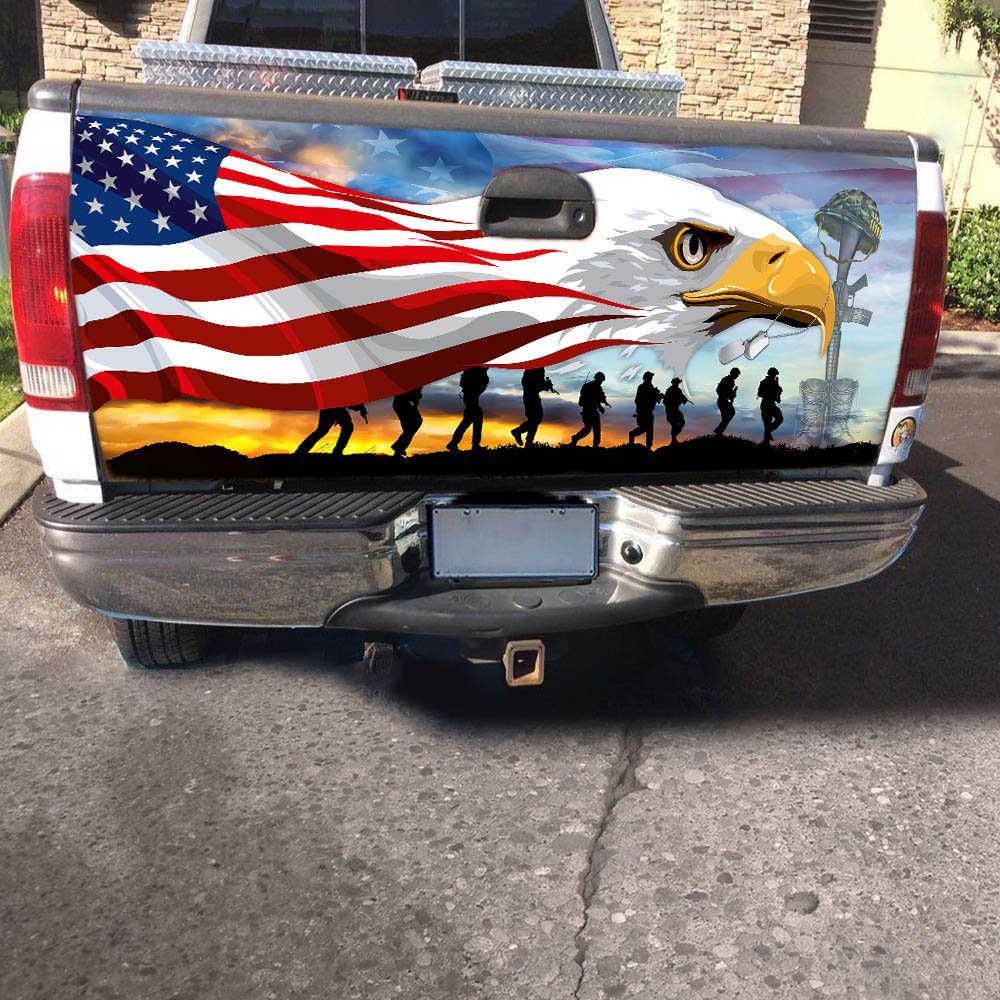 Memorial Day Remember & Honor Veteran Truck Tailgate Decal Sticker Wrap TPT782TD - Image 9