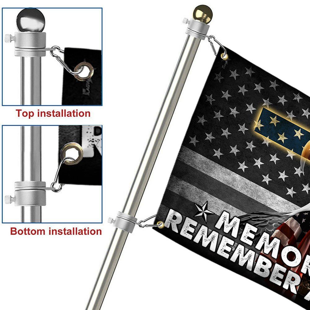 Memorial Day Remember and Honor Veteran American Eagle Grommet Flag TPT725GF - Image 5