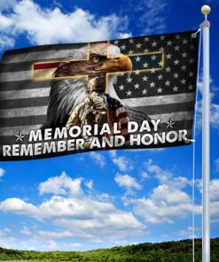 memorial day remember and honor veteran american eagle grommet flag tpt725gf 7538