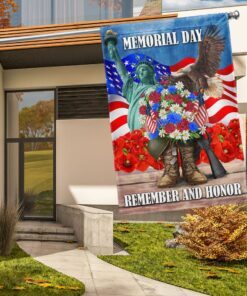 memorial day remember and honor veteran boots flag mln1280f 8084