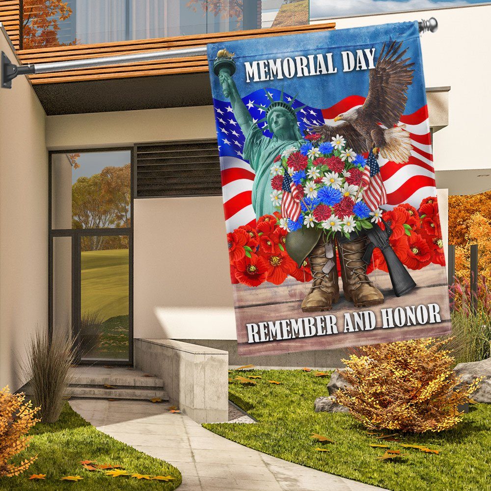 Memorial Day Remember and Honor Veteran Boots Flag MLN1280F - Image 2
