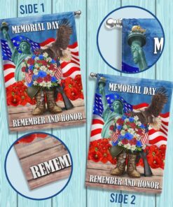 memorial day remember and honor veteran boots flag mln1280f 8737