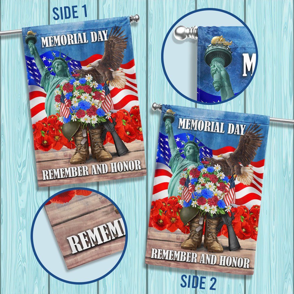 Memorial Day Remember and Honor Veteran Boots Flag MLN1280F - Image 3