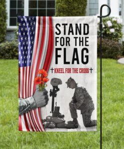 Memorial Day Thank you Veteran Kneel For The Cross Flag MLN1241F