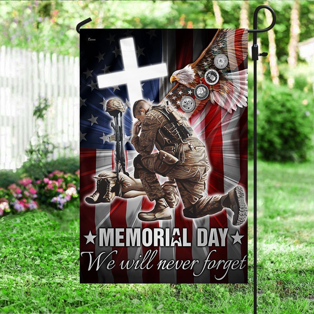 Memorial Day Veteran Flag Memorial Day We Will Never Forget LHA2140F - Image 4