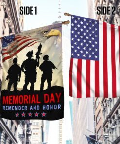memorial day veteran remember and honor two sided flag tpt781f 5684