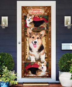 merry christmas. corgi christmas door cover 4259