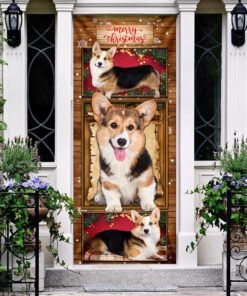 merry christmas. corgi christmas door cover 7525