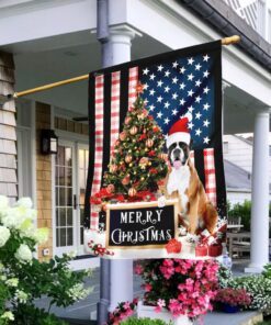merry christmas boxer flag 3125