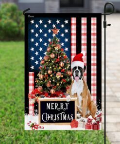 merry christmas boxer flag 3171