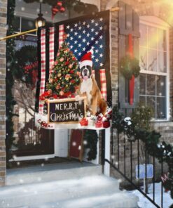 Merry Christmas Boxer Flag