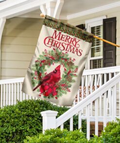 merry christmas cardinal flag 7744