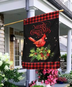 merry christmas cardinal flag 8793