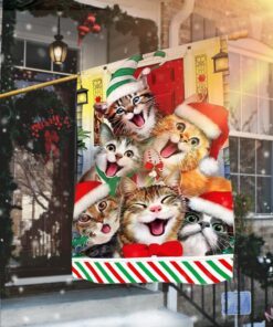 Merry Christmas Cat Flag TRN1528F