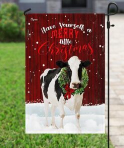 merry christmas cattle flag 2363